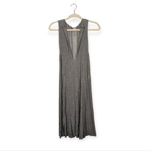 Transit Par Such Grey Sleeveless V-Neck Lagenlook Dress Size L